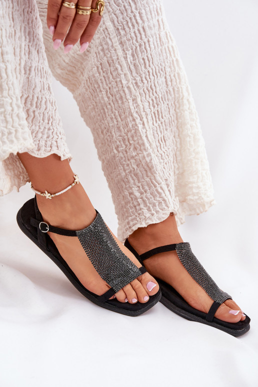 lygiapadžiai Elegantiško stiliaus Moteriškos basutės su spindinčiomis akutėmis Artiker 56C1370 juodos spalvos lygiapadžiai Elegantiško stiliaus Moteriškos basutės su spindinčiomis akutėmis Artiker 56C1370 juodos spalvos