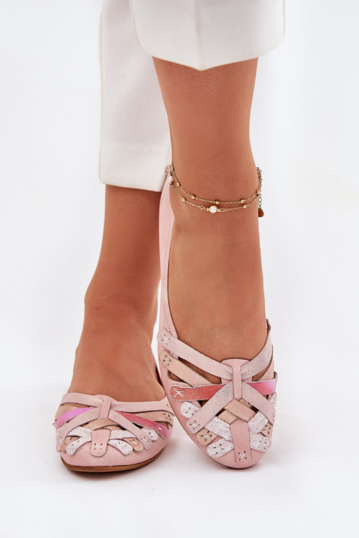 Moteriškas Balerinos Tai turiciejka 01358-51 rožinės spalvos Moteriškas Balerinos Tai turiciejka 01358-51 rožinės spalvos