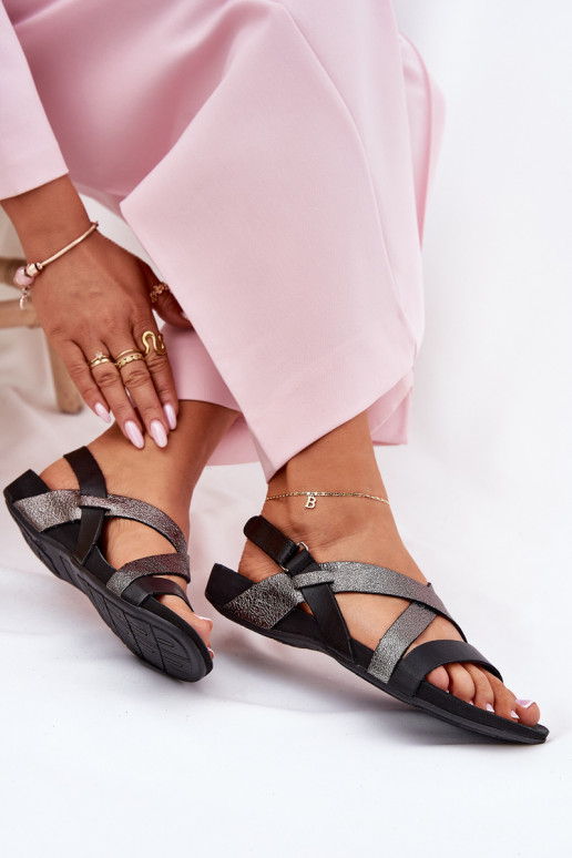 lygiapadžiai Moteriškos basutės Moteriškas Zazoo 40032 juodos spalvos lygiapadžiai Moteriškos basutės Moteriškas Zazoo 40032 juodos spalvos