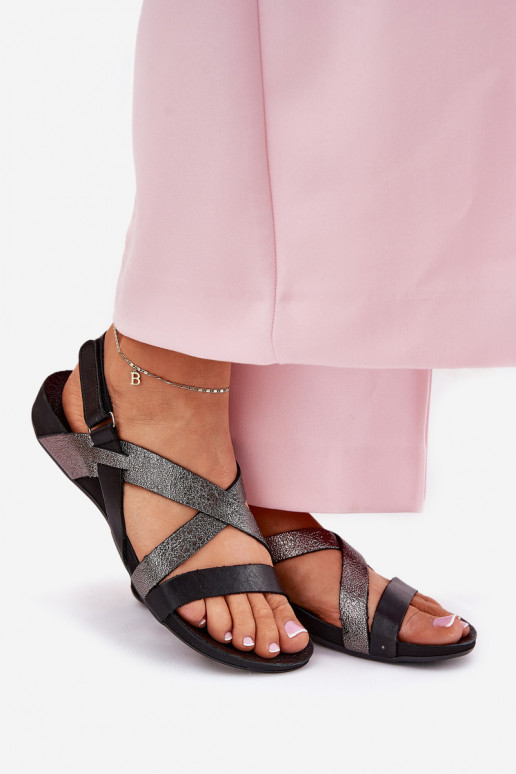 lygiapadžiai Moteriškos basutės Moteriškas Zazoo 40032 juodos spalvos lygiapadžiai Moteriškos basutės Moteriškas Zazoo 40032 juodos spalvos