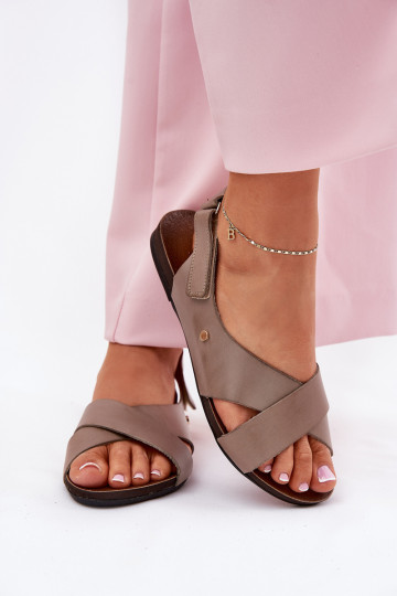 Moteriškos basutės su lipniais užsegimais Zazoo 40141 smėlio spalvos 2