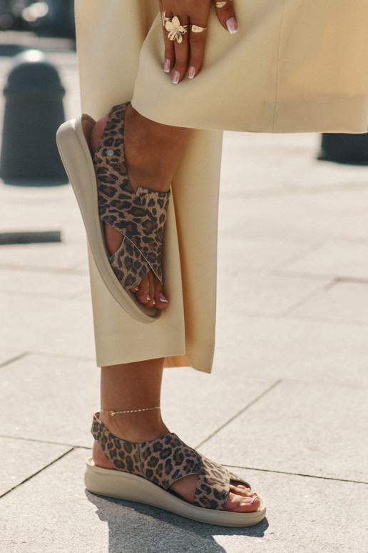 Zazoo 40392 Moteriškos basutės Moteriškas su leopardo kailio raštais rudos spalvos Zazoo 40392 Moteriškos basutės Moteriškas su leopardo kailio raštais rudos spalvos