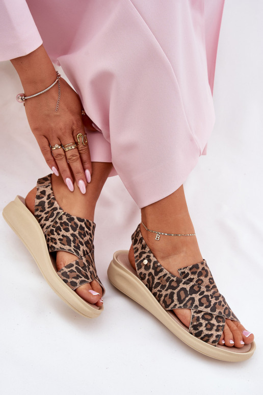 Zazoo 40392 Moteriškos basutės Moteriškas su leopardo kailio raštais rudos spalvos Zazoo 40392 Moteriškos basutės Moteriškas su leopardo kailio raštais rudos spalvos