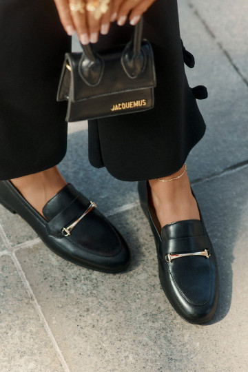 Oda batai moteriški mokasinai Tai turiciejka K6809-01 juodos spalvos