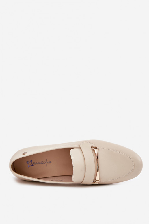 Oda batai moteriški mokasinai Tai turiciejka K6809-04 smėlio spalvos