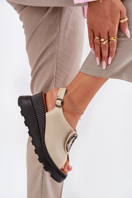 Moteriškos basutės Moteriškas Ant platformos su ornamentais Artiker 56C0111 smėlio spalvos