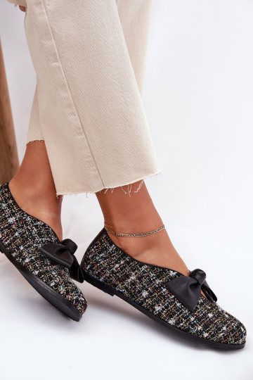 Balerinos su kaspinais Laura Messi 2921 juodos spalvos