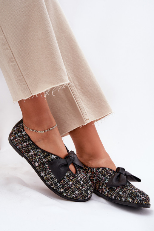 Balerinos su kaspinais Laura Messi 2921 juodos spalvos Balerinos su kaspinais Laura Messi 2921 juodos spalvos