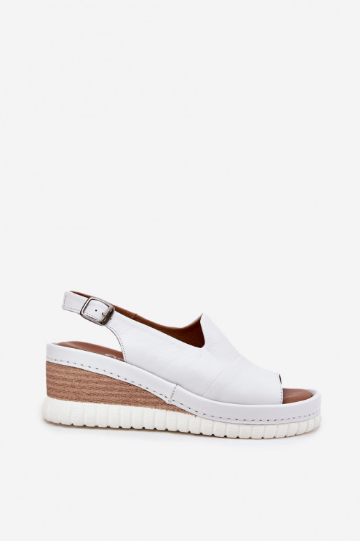 Moteriškos basutės Oda Ant platformos Artiker 56C0918 baltos spalvos Moteriškos basutės Oda Ant platformos Artiker 56C0918 baltos spalvos