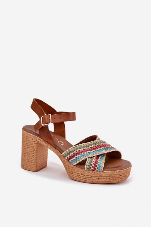 Moteriškos basutės su kulniukais Su Braid Į Paskach Zazoo 40460 rudos spalvos Moteriškos basutės su kulniukais Su Braid Į Paskach Zazoo 40460 rudos spalvos