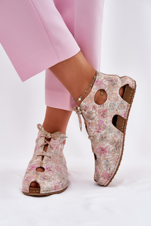 Raštuotas Oda Aulinukai Tai turiciejka 03426-48 smėlio spalvos Raštuotas Oda Aulinukai Tai turiciejka 03426-48 smėlio spalvos