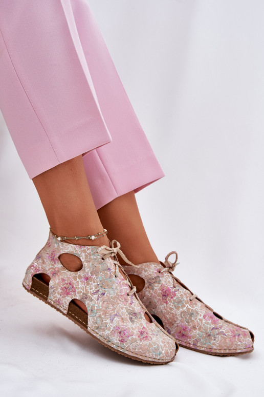 Raštuotas Oda Aulinukai Tai turiciejka 03426-48 smėlio spalvos Raštuotas Oda Aulinukai Tai turiciejka 03426-48 smėlio spalvos