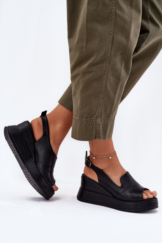 Oda Moteriškas Platforminės basutės Artiker 52C0484 juodos spalvos Oda Moteriškas Platforminės basutės Artiker 52C0484 juodos spalvos