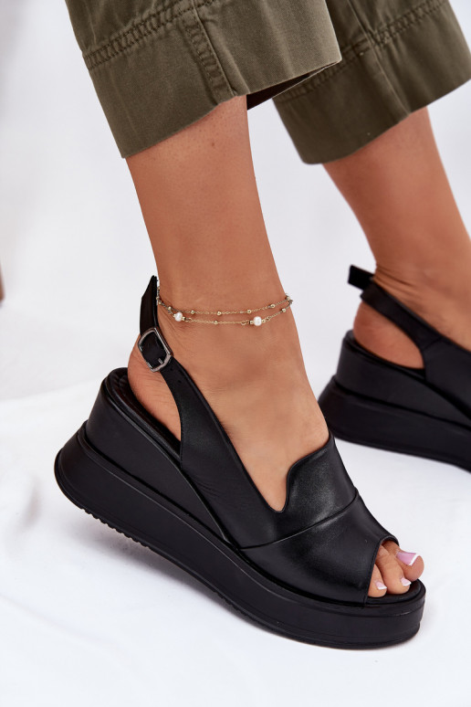 Oda Moteriškas Platforminės basutės Artiker 52C0484 juodos spalvos Oda Moteriškas Platforminės basutės Artiker 52C0484 juodos spalvos