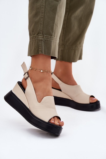 Oda Moteriškas Platforminės basutės Artiker 54C0401 smėlio spalvos 2