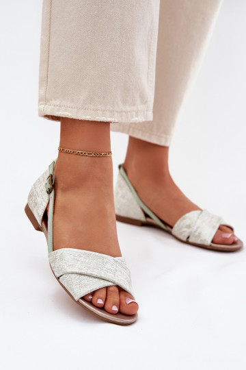 Moteriškos basutės lygiapadžiai Tai turiciejka 04614-46 mėtinės spalvos