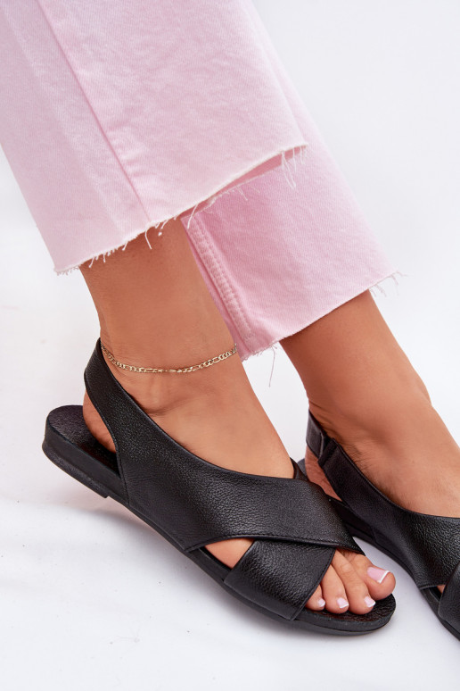 Zazoo 40407 basutės Oda Moteriškas juodos spalvos