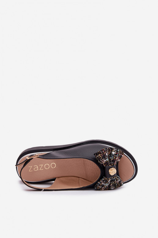 Moteriškos basutės Moteriškas Ant platformos su kaspinais Zazoo 1882 juodos spalvos Moteriškos basutės Moteriškas Ant platformos su kaspinais Zazoo 1882 juodos spalvos