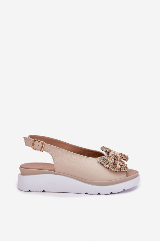 Moteriškos basutės Moteriškas Ant platformos su kaspinais Zazoo 1882 smėlio spalvos Moteriškos basutės Moteriškas Ant platformos su kaspinais Zazoo 1882 smėlio spalvos