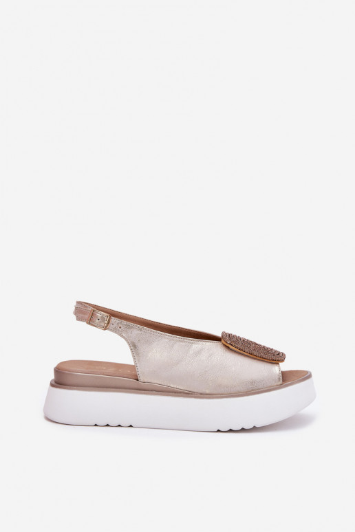 Zazoo 1786 Moteriškos basutės Moteriškas su platforma su ornamentais aukso spalvos Przecierany Zazoo 1786 Moteriškos basutės Moteriškas su platforma su ornamentais aukso spalvos Przecierany