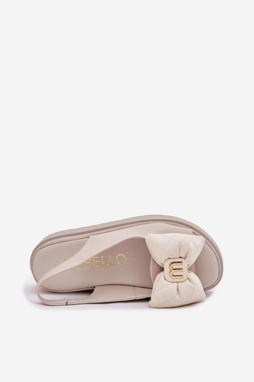 Moteriškos basutės Moteriškas su platforma su kaspinais CheBello 4641 smėlio spalvos Moteriškos basutės Moteriškas su platforma su kaspinais CheBello 4641 smėlio spalvos