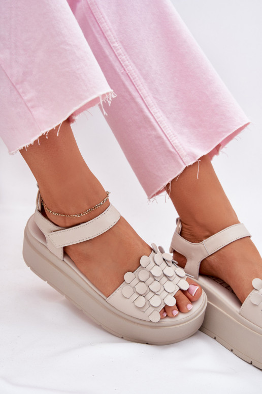 Moteriškos basutės Moteriškas su platforma CheBello 4701 smėlio spalvos Moteriškos basutės Moteriškas su platforma CheBello 4701 smėlio spalvos