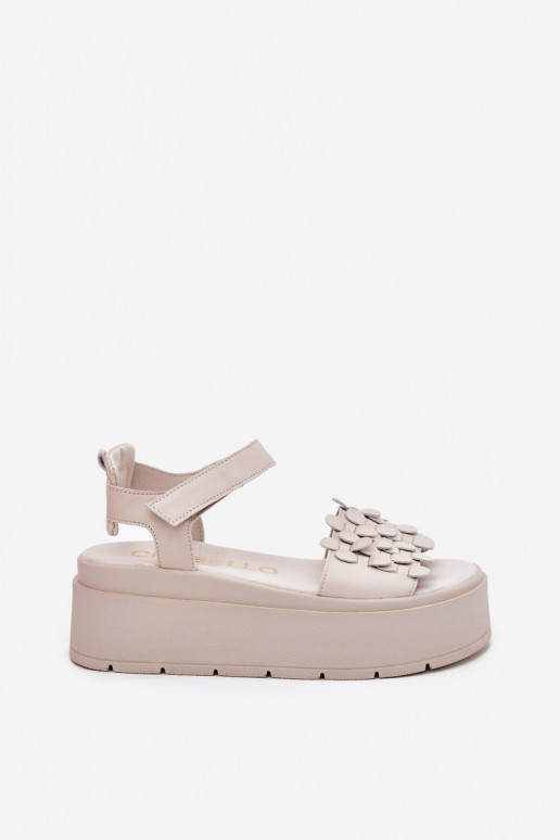 Moteriškos basutės Moteriškas su platforma CheBello 4701 smėlio spalvos Moteriškos basutės Moteriškas su platforma CheBello 4701 smėlio spalvos