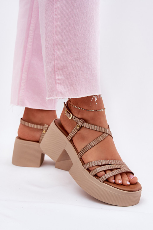 Moteriškos basutės Moteriškas Tai turiciejka 06990-25 aukso spalvos Moteriškos basutės Moteriškas Tai turiciejka 06990-25 aukso spalvos