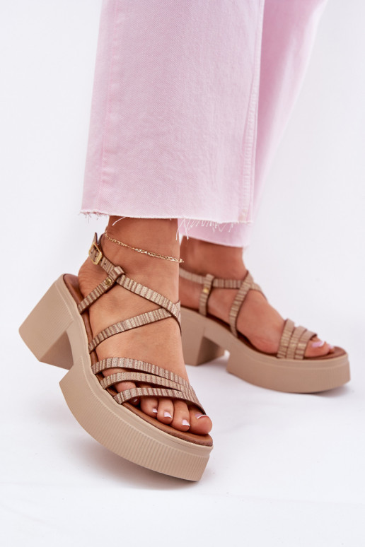 Moteriškos basutės Moteriškas Tai turiciejka 06990-25 aukso spalvos Moteriškos basutės Moteriškas Tai turiciejka 06990-25 aukso spalvos