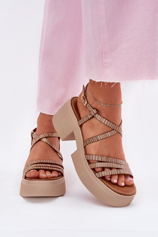 Moteriškos basutės Moteriškas Tai turiciejka 06990-25 aukso spalvos Moteriškos basutės Moteriškas Tai turiciejka 06990-25 aukso spalvos