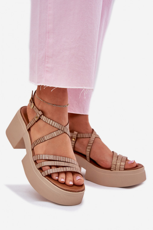 Moteriškos basutės Moteriškas Tai turiciejka 06990-25 aukso spalvos Moteriškos basutės Moteriškas Tai turiciejka 06990-25 aukso spalvos