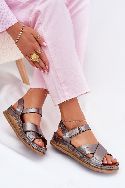 Moteriškos basutės Moteriškas su platforma Tai turiciejka L7064-35 pilkos spalvos Moteriškos basutės Moteriškas su platforma Tai turiciejka L7064-35 pilkos spalvos