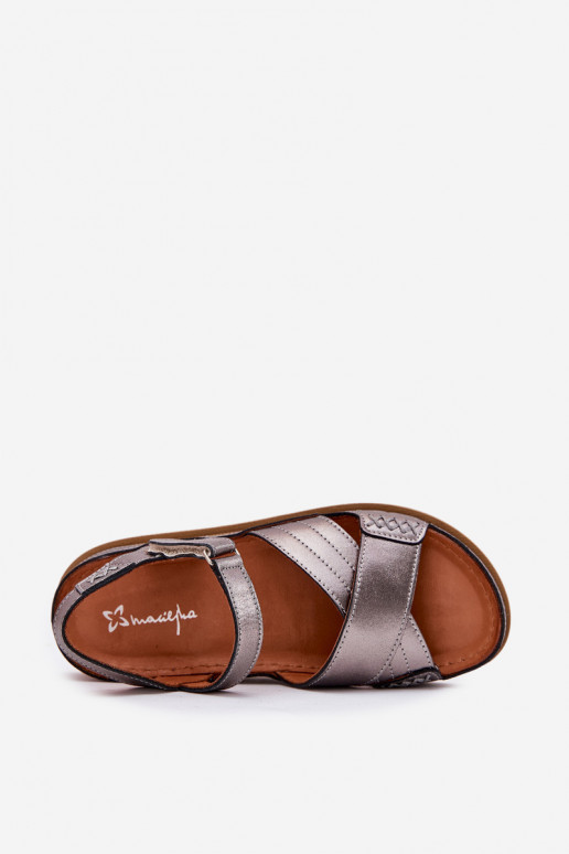 Moteriškos basutės Moteriškas su platforma Tai turiciejka L7064-35 pilkos spalvos Moteriškos basutės Moteriškas su platforma Tai turiciejka L7064-35 pilkos spalvos