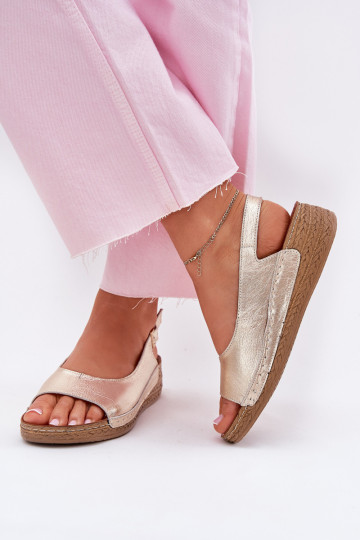 Moteriškos basutės Moteriškas Ant platformos Tai turiciejka L7069 -25 aukso spalvos 2