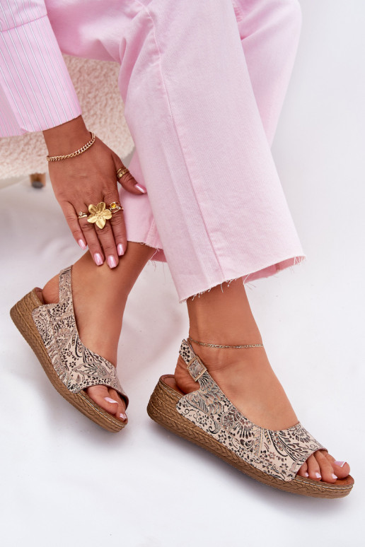 Moteriškos basutės Moteriškas Ant platformos Tai turiciejka L7069-04 smėlio spalvos Moteriškos basutės Moteriškas Ant platformos Tai turiciejka L7069-04 smėlio spalvos