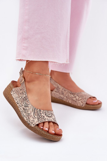 Moteriškos basutės Moteriškas Ant platformos Tai turiciejka L7069-04 smėlio spalvos 2