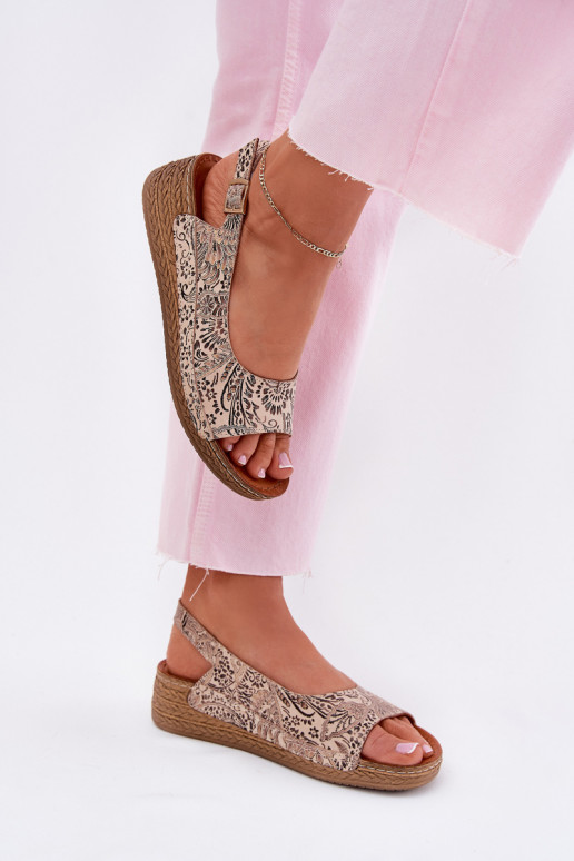 Moteriškos basutės Moteriškas Ant platformos Tai turiciejka L7069-04 smėlio spalvos Moteriškos basutės Moteriškas Ant platformos Tai turiciejka L7069-04 smėlio spalvos