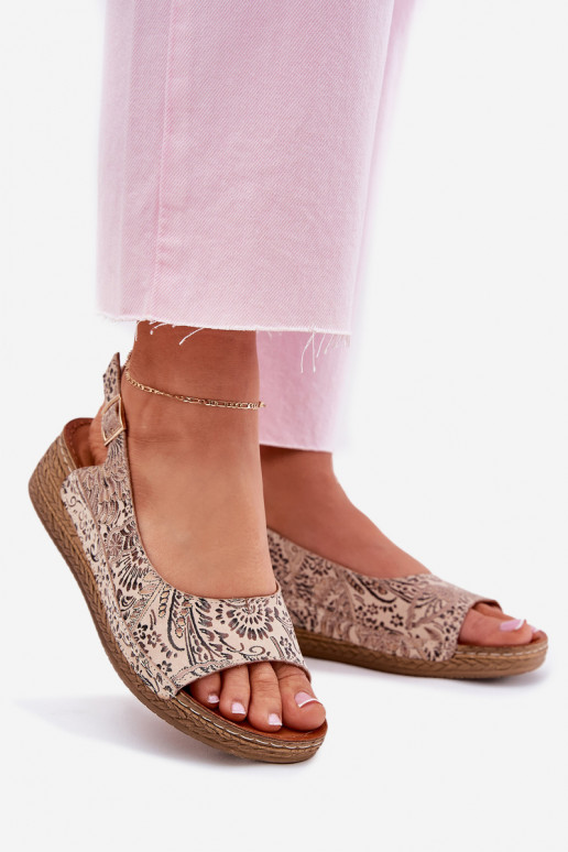 Moteriškos basutės Moteriškas Ant platformos Tai turiciejka L7069-04 smėlio spalvos Moteriškos basutės Moteriškas Ant platformos Tai turiciejka L7069-04 smėlio spalvos