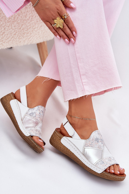 Moteriškos basutės Moteriškas Ant platformos Su Braid Tai turiciejka L7067-11 baltos spalvos Moteriškos basutės Moteriškas Ant platformos Su Braid Tai turiciejka L7067-11 baltos spalvos