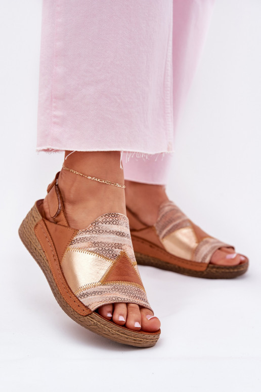 Moteriškos basutės Moteriškas Ant platformos Su Braid Tai turiciejka L7067-29 rudos spalvos Moteriškos basutės Moteriškas Ant platformos Su Braid Tai turiciejka L7067-29 rudos spalvos