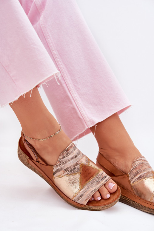 Moteriškos basutės Moteriškas Ant platformos Su Braid Tai turiciejka L7067-29 rudos spalvos Moteriškos basutės Moteriškas Ant platformos Su Braid Tai turiciejka L7067-29 rudos spalvos