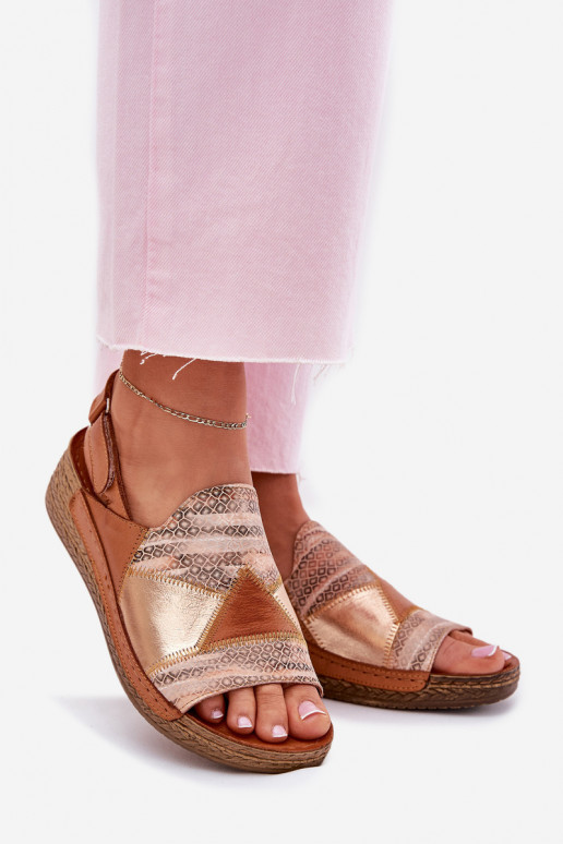 Moteriškos basutės Moteriškas Ant platformos Su Braid Tai turiciejka L7067-29 rudos spalvos Moteriškos basutės Moteriškas Ant platformos Su Braid Tai turiciejka L7067-29 rudos spalvos