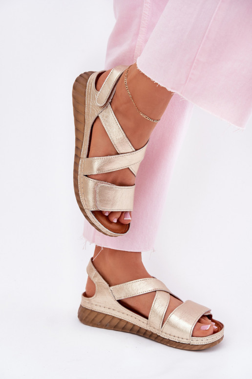 Moteriškos basutės Moteriškas su lipniais užsegimais Tai turiciejka L6848-25 aukso spalvos Moteriškos basutės Moteriškas su lipniais užsegimais Tai turiciejka L6848-25 aukso spalvos