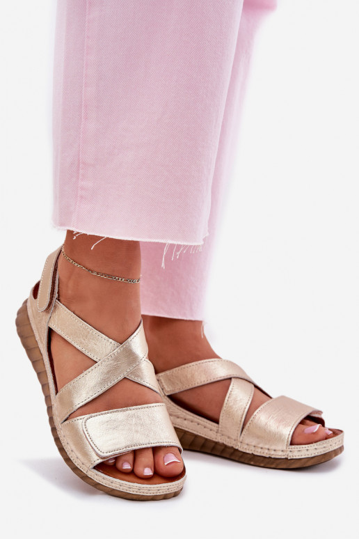 Moteriškos basutės Moteriškas su lipniais užsegimais Tai turiciejka L6848-25 aukso spalvos Moteriškos basutės Moteriškas su lipniais užsegimais Tai turiciejka L6848-25 aukso spalvos