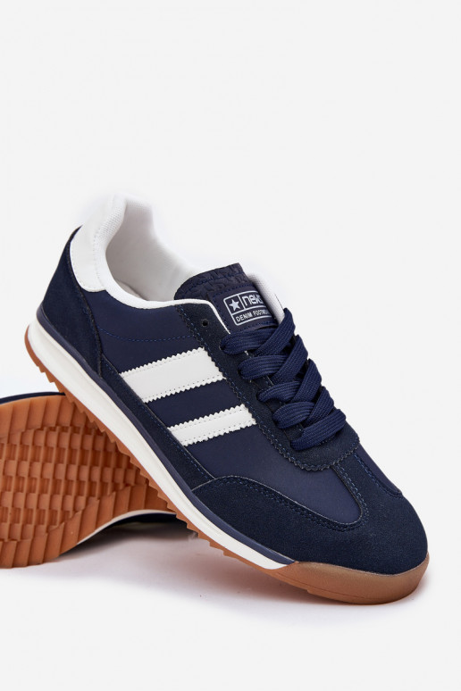 sportiniai bateliai Sneakers modelio batai Vyriški tamsiai mėlynos spalvos Sivara