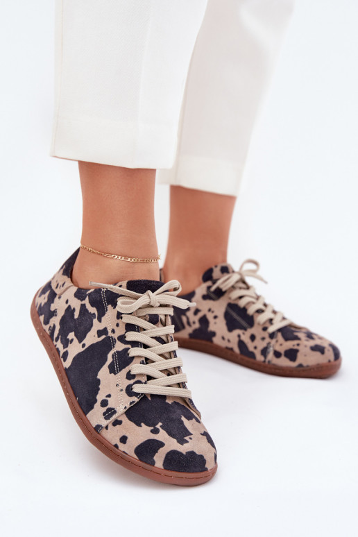 iš zomšos laisvalaikio batai Barefoot Moteriškas IN Łaty Zazoo N1120 rudos-smėlio spalvos iš zomšos laisvalaikio batai Barefoot Moteriškas IN Łaty Zazoo N1120 rudos-smėlio spalvos