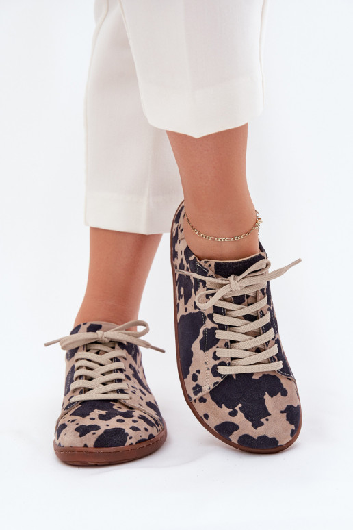 iš zomšos laisvalaikio batai Barefoot Moteriškas IN Łaty Zazoo N1120 rudos-smėlio spalvos iš zomšos laisvalaikio batai Barefoot Moteriškas IN Łaty Zazoo N1120 rudos-smėlio spalvos