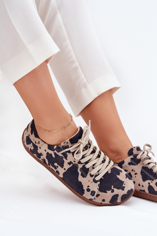 iš zomšos laisvalaikio batai Barefoot Moteriškas IN Łaty Zazoo N1120 rudos-smėlio spalvos iš zomšos laisvalaikio batai Barefoot Moteriškas IN Łaty Zazoo N1120 rudos-smėlio spalvos