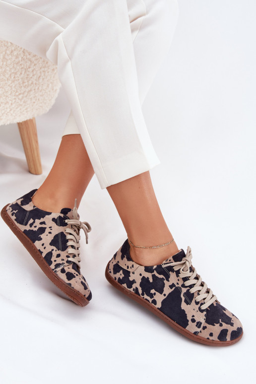 iš zomšos laisvalaikio batai Barefoot Moteriškas IN Łaty Zazoo N1120 rudos-smėlio spalvos iš zomšos laisvalaikio batai Barefoot Moteriškas IN Łaty Zazoo N1120 rudos-smėlio spalvos