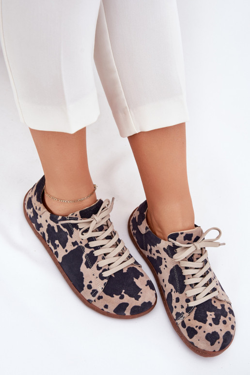 iš zomšos laisvalaikio batai Barefoot Moteriškas IN Łaty Zazoo N1120 rudos-smėlio spalvos iš zomšos laisvalaikio batai Barefoot Moteriškas IN Łaty Zazoo N1120 rudos-smėlio spalvos